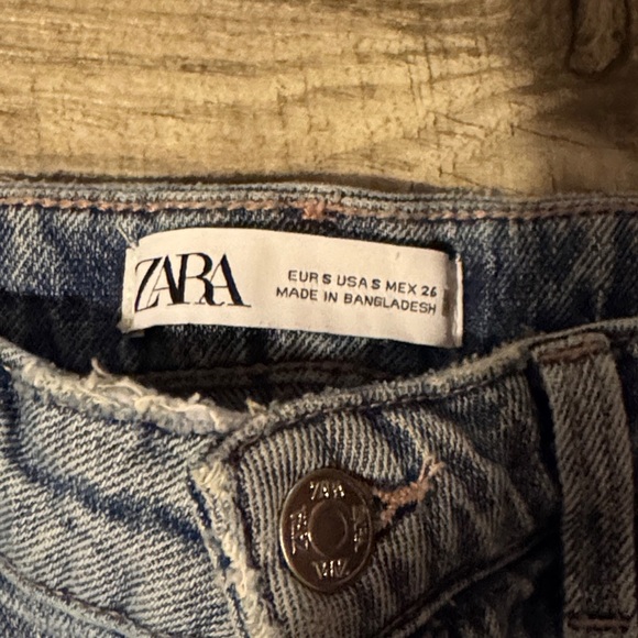 Zara Blue Denim Maxi Skirt with Slit - Picture 4 of 5